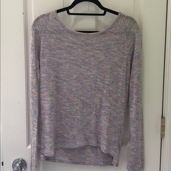 Subdued rainbow knit sweater - Picture 1 of 4